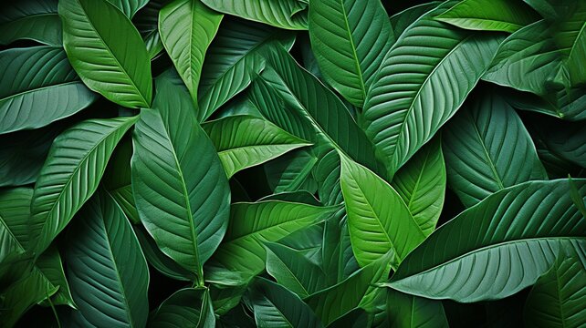 Fototapeta Tropical leaf, abstract green leaf texture, natural backdrop..