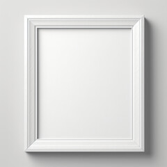 Fototapeta na wymiar White photo frame isolated over a transparent background