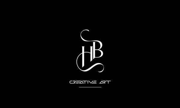 BH, HB, B, H abstract letters logo monogram