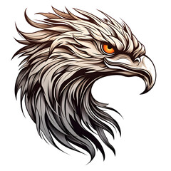 Eagle head tattoo design dark art illustration&nbsp;isolated on white background