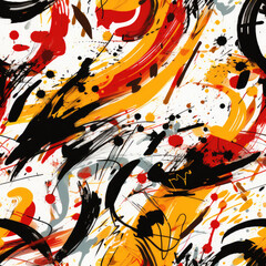 Calligraphy graffiti doodles funky grunge repeat pattern