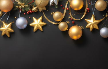 A vibrant cozy christmas decoration background wallpaper, christmas night celebration