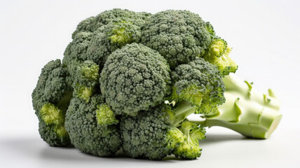 Isolated Broccoli on White Background