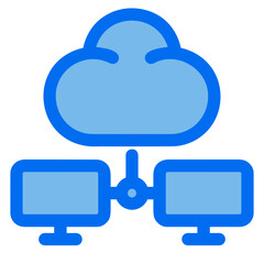 Cloud storage icon symbol vector image. Illustration of the database server hosting cloud system digital design image