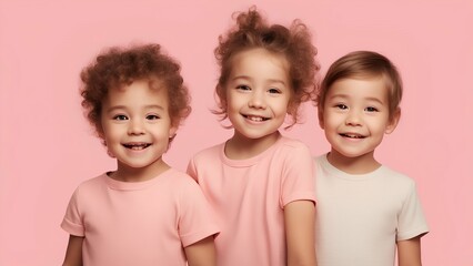 portrait of three children
