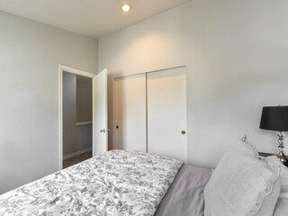 Modern residential bedroom interior
