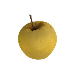 Yellow apple isolated on transparent