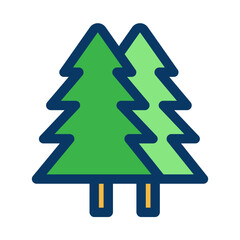 Fototapeta premium Lineal color Trees icon