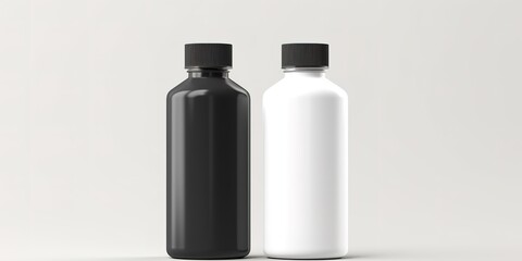 black and white bottle mockup for your product