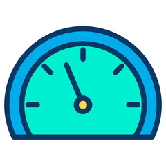 Lineal color Speedometer icon