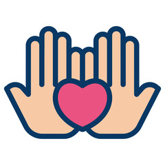 Lineal color Charity icon