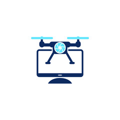 Drone monitor icon isolated on transparent background