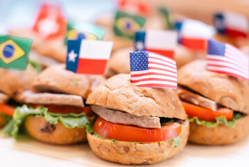 sandwich with fries and ketchup