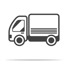 Truck outline icon transparent vector isolated