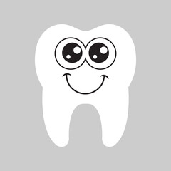 Tooth icon vector. Tooth Fairy illustration sign. Funny tooth symbol or logo.