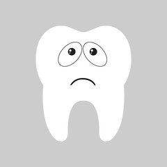 Tooth icon vector. Tooth Fairy illustration sign. Funny tooth symbol or logo.