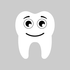 Tooth icon vector. Tooth Fairy illustration sign. Funny tooth symbol or logo.