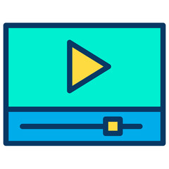 Lineal color Media player icon