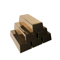 Gold isolated on transparent