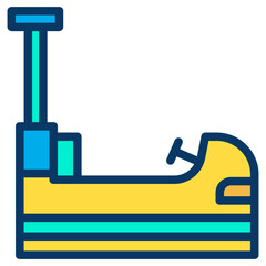 Lineal color Bumper car icon
