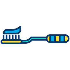 Lineal color Tooth Brush icon