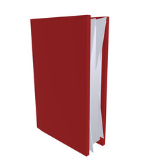 Red book isolated on transparent