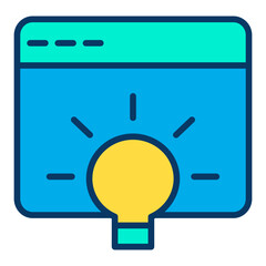 Lineal color Web Idea bulb icon