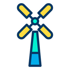 Lineal color Windmill icon