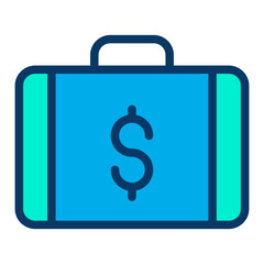 Lineal color Briefcase Dollar icon