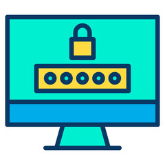 Lineal color Password icon