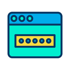 Lineal color Web Password icon