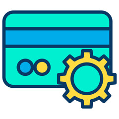 Lineal color Credit Card Setting icon