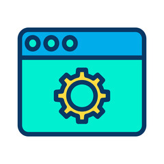 Lineal color Web Setting icon