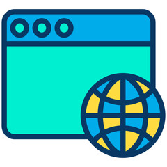 Lineal color Global Web icon