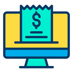 Lineal color Online Invoice icon