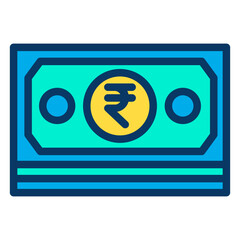 Lineal color Atm Rupees icon