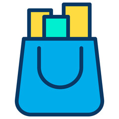 Lineal color Shopping Bag icon