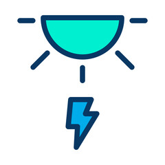 Lineal color  Sun power Energy icon