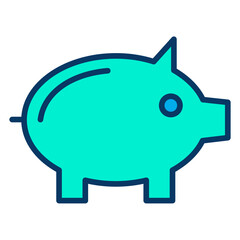 Lineal color Piggy icon