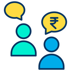 Lineal color Rupees talk icon