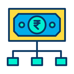 Lineal color Rupees Flow icon