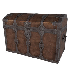 Treasure chest isolated on transparent