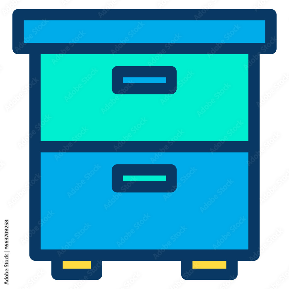 Poster Lineal color Cabinet icon