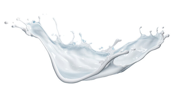 milk splash graphic on a blue background