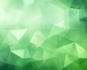 Abstract green background with polygonal shapes and elegant frame. Perfect for use in design, advertising, and marketing.