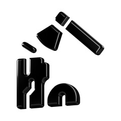 This is a beautifully designed 3D icon with a beautiful metallic texture. 