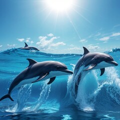 Obraz premium dolphin in the water