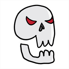 Halloween element. Hand drawn vector illustration.