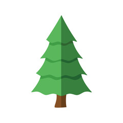Christmas tree icon. Vector illustration of pine tree 