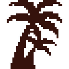 Fototapeta premium Pixel art coconut tree shadow 